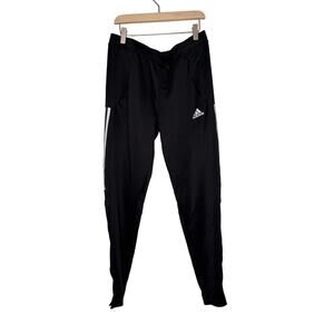 Adidas Mens Black Tiro 17 Sz Medium White Stripe Climacool Training Soccer Pants